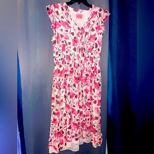 Kate Spade floral chiffon midi dress